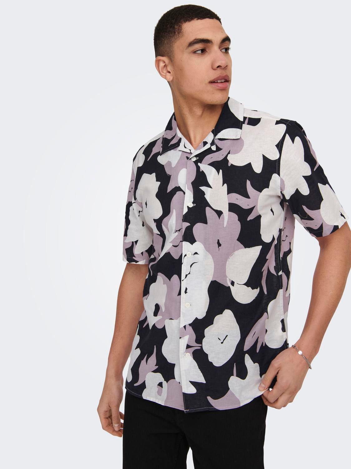 ONLY & SONS Short sleeved shirt with print -Nirvana - 22025125