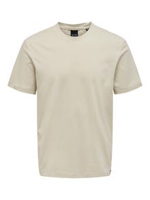 ONLY & SONS Normal geschnitten Rundhals T-Shirt -Pelican - 22025208
