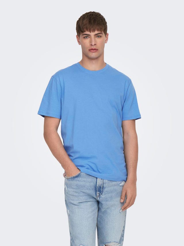 ONLY & SONS Normal passform O-ringning T-shirt - 22025208