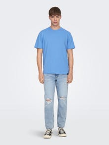 ONLY & SONS T-shirts Regular Fit Col rond -Marina - 22025208