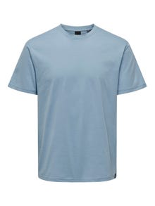 ONLY & SONS Regular Fit O-hals T-skjorte -Glacier Lake - 22025208
