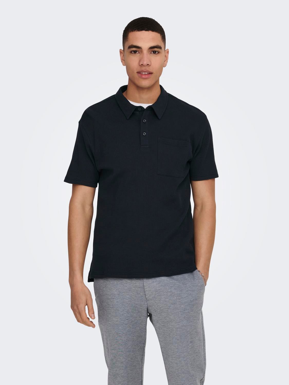 Mens polo shirts with hotsell breast pocket