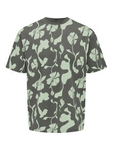ONLY & SONS O-hals t-shirt with print -Castor Gray - 22025278