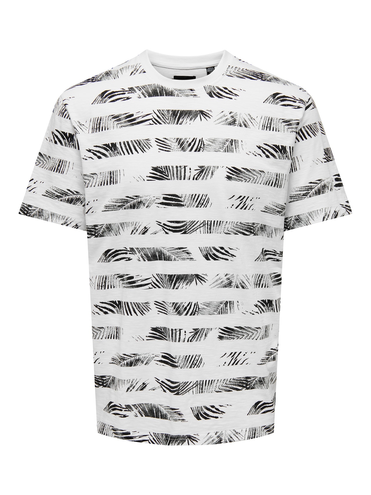 ONLY & SONS Normal passform O-ringning T-shirt -Bright White - 22025287