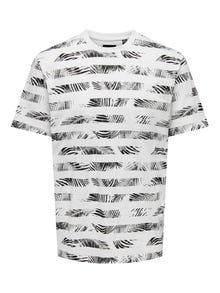 ONLY & SONS Regular fit O-hals T-shirts -Bright White - 22025287