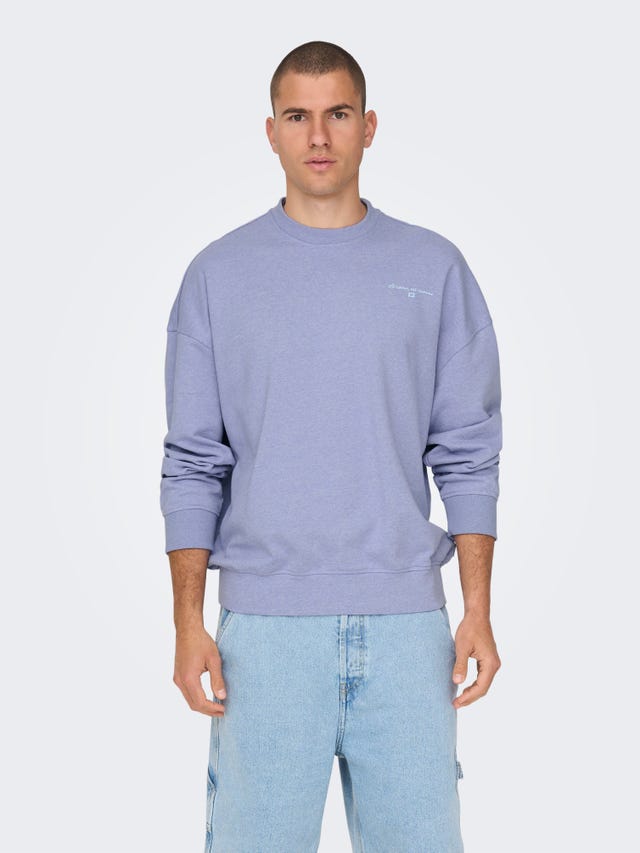 ONLY & SONS Relaxed Fit Crew neck Dropped shoulders Sweatshirt - 22025298