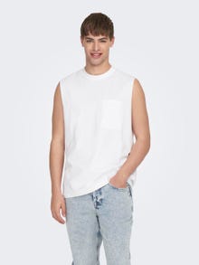 ONLY & SONS Relaxed Fit Round Neck T-Shirt -White - 22025300