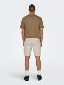 ONLY & SONS Regular Fit Cargo Shorts -Moonbeam - 22025602