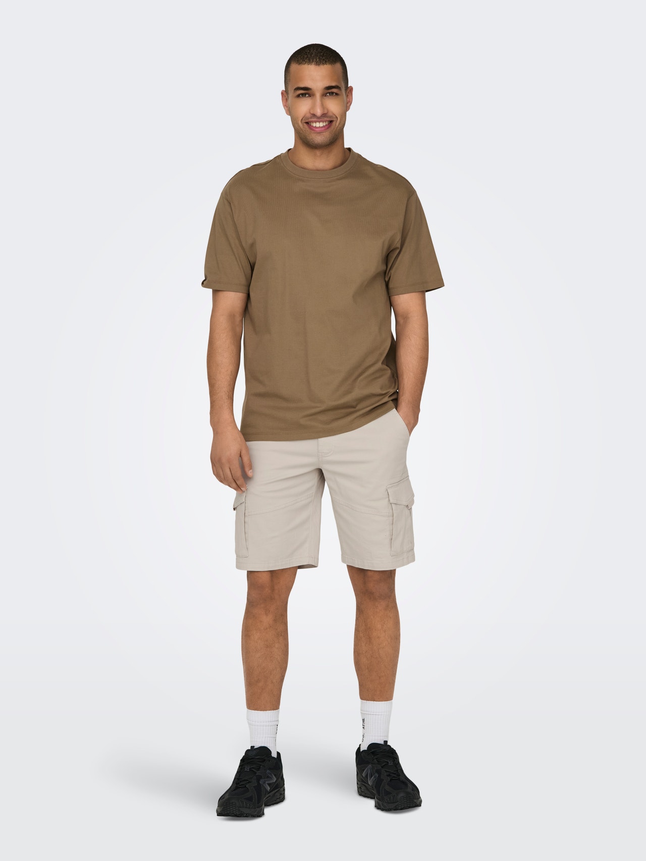 ONLY & SONS ONSDEAN-MIKE Normal geschnitten Cargoshorts -Moonbeam - 22025602