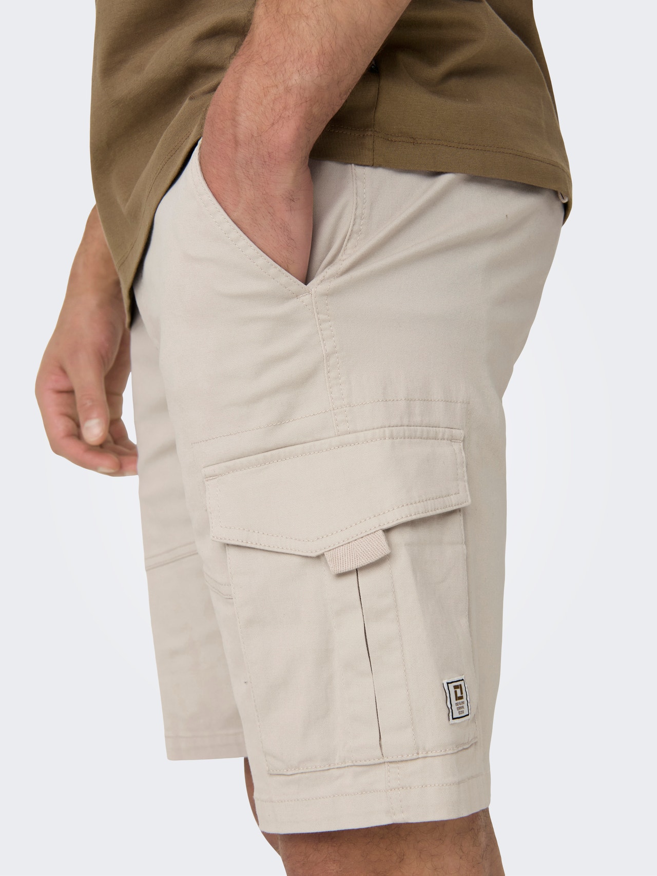 ONLY & SONS ONSDEAN-MIKE Normal geschnitten Cargoshorts -Moonbeam - 22025602