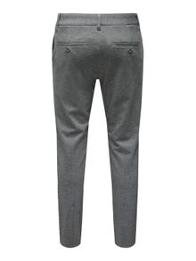 ONLY & SONS Tapered fit - Cropped Mid waist Trousers -Medium Grey Melange - 22025747