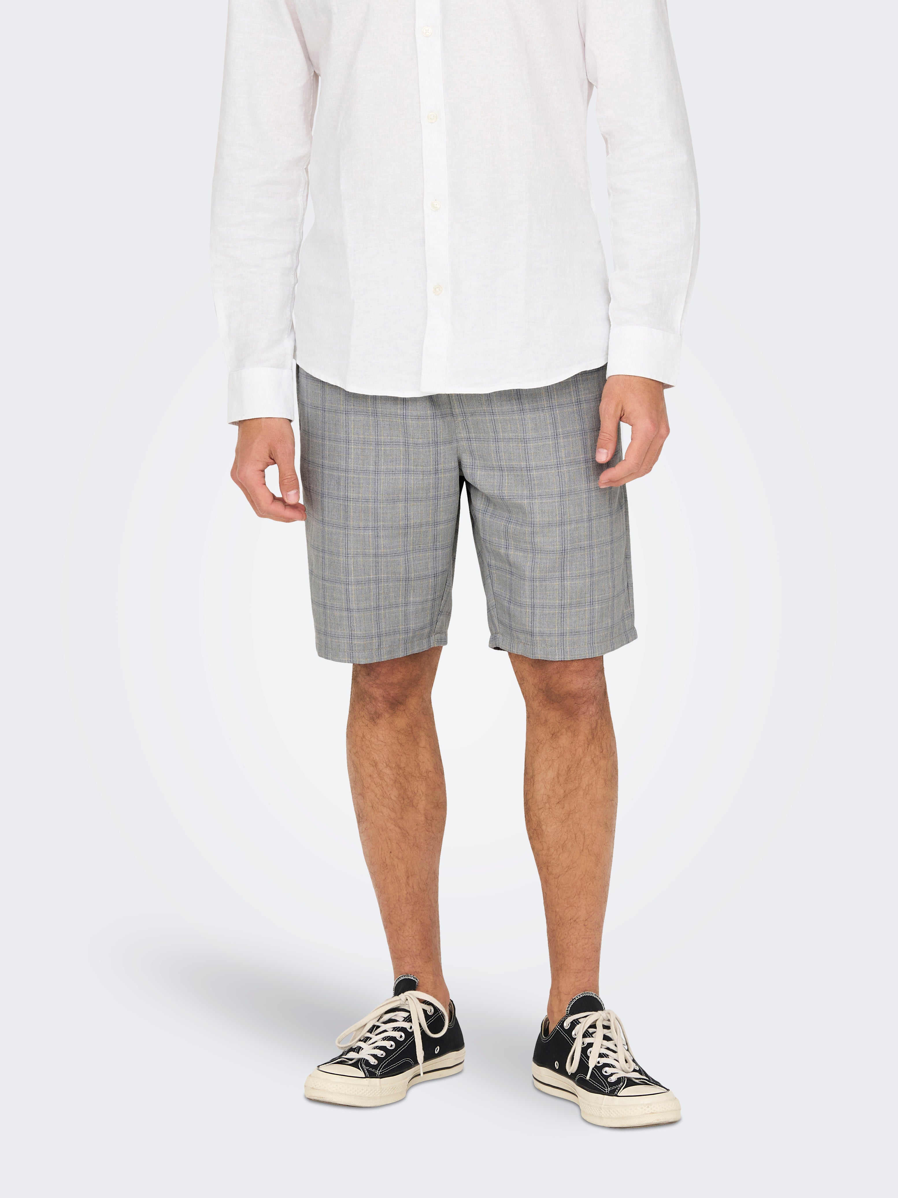 Mens plaid shorts clearance sale