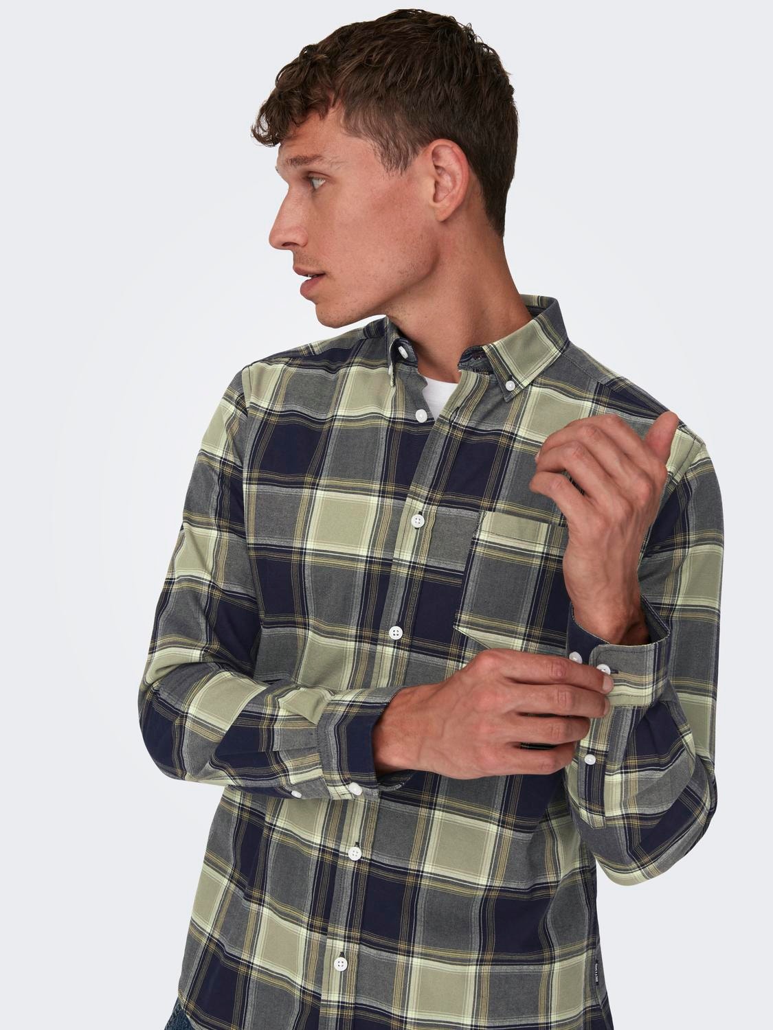 ONLY & SONS Checkered shirt -Dark Navy - 22025979