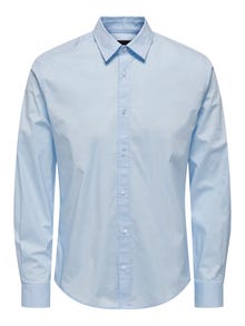 ONLY & SONS Chemises Slim Fit Col chemise -Cashmere Blue - 22026000