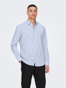 ONLY & SONS Chemises Slim Fit Col chemise -Cashmere Blue - 22026000