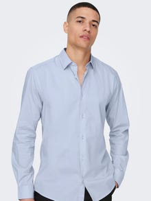 ONLY & SONS Chemises Slim Fit Col chemise -Cashmere Blue - 22026000