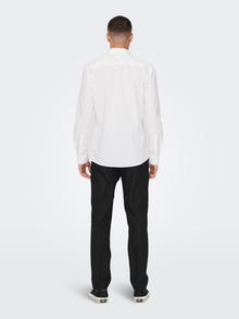 ONLY & SONS Slim fit Overhemd kraag Overhemd -White - 22026000