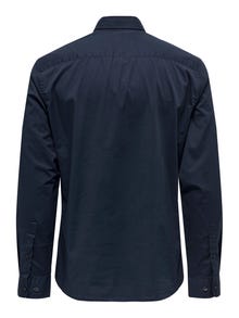 ONLY & SONS Chemises Slim Fit Col chemise -Dark Navy - 22026000