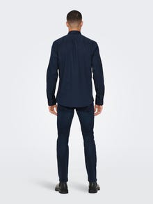 ONLY & SONS Chemises Slim Fit Col chemise -Dark Navy - 22026000