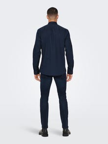 ONLY & SONS Solid color Slim Fit shirt -Dark Navy - 22026000