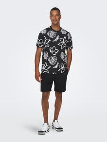 ONLY & SONS T-shirts Regular Fit Col rond -Black - 22026038