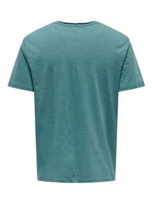 ONLY & SONS Regular Fit Round Neck T-Shirt -Hydro - 22026083