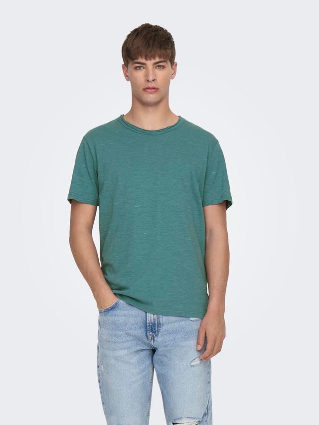 ONLY & SONS Normal passform O-ringning T-shirt - 22026083