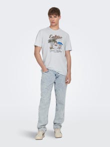 ONLY & SONS T-shirts Regular Fit Col rond -Plein Air - 22026084