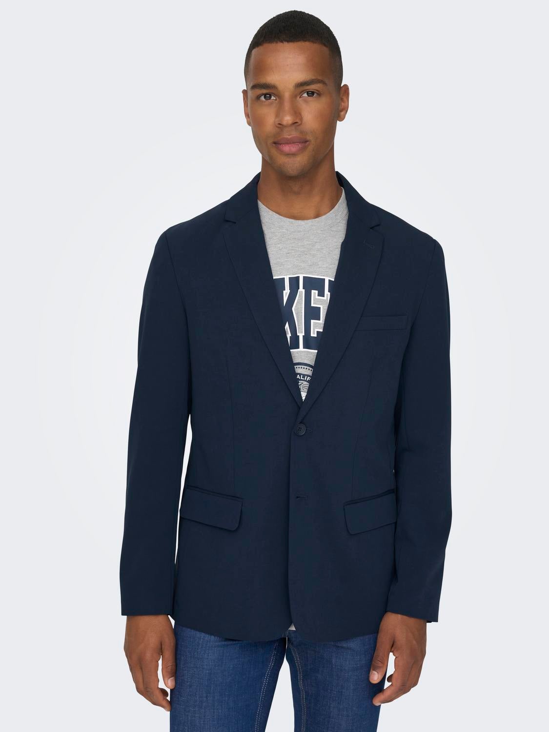 Lauren navy sale blazer