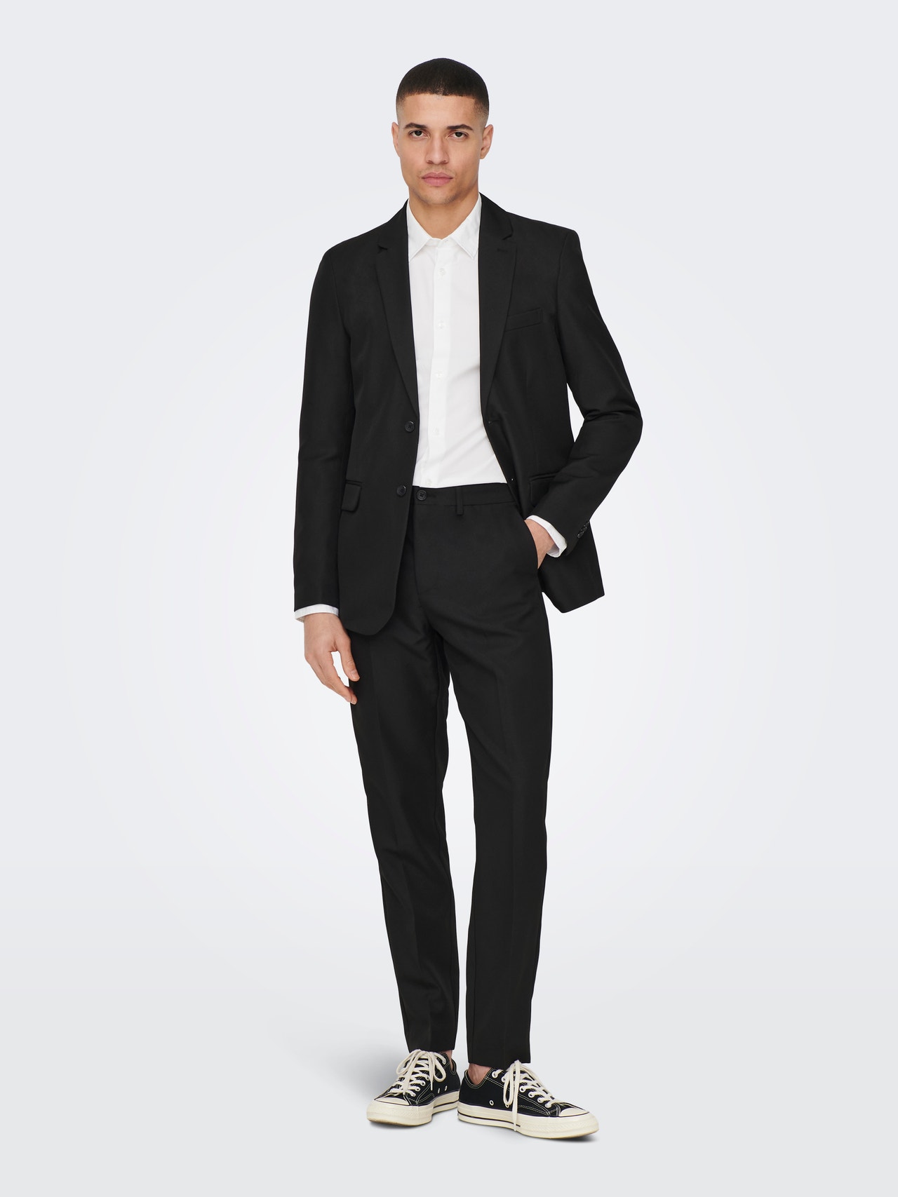 ONLY & SONS Slim Fit Reverse Blazer -Black - 22026197