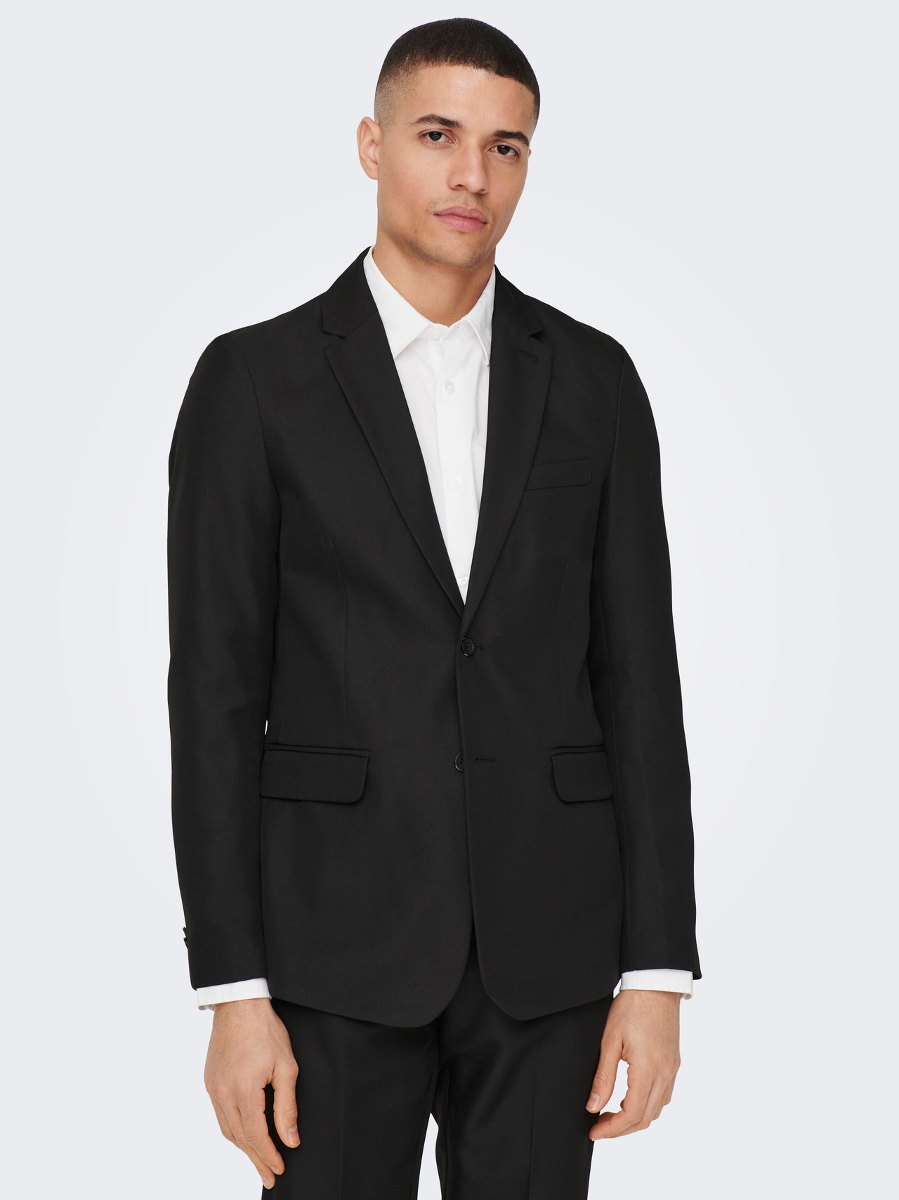 ONLY & SONS Slim Fit Reverse Blazer -Black - 22026197