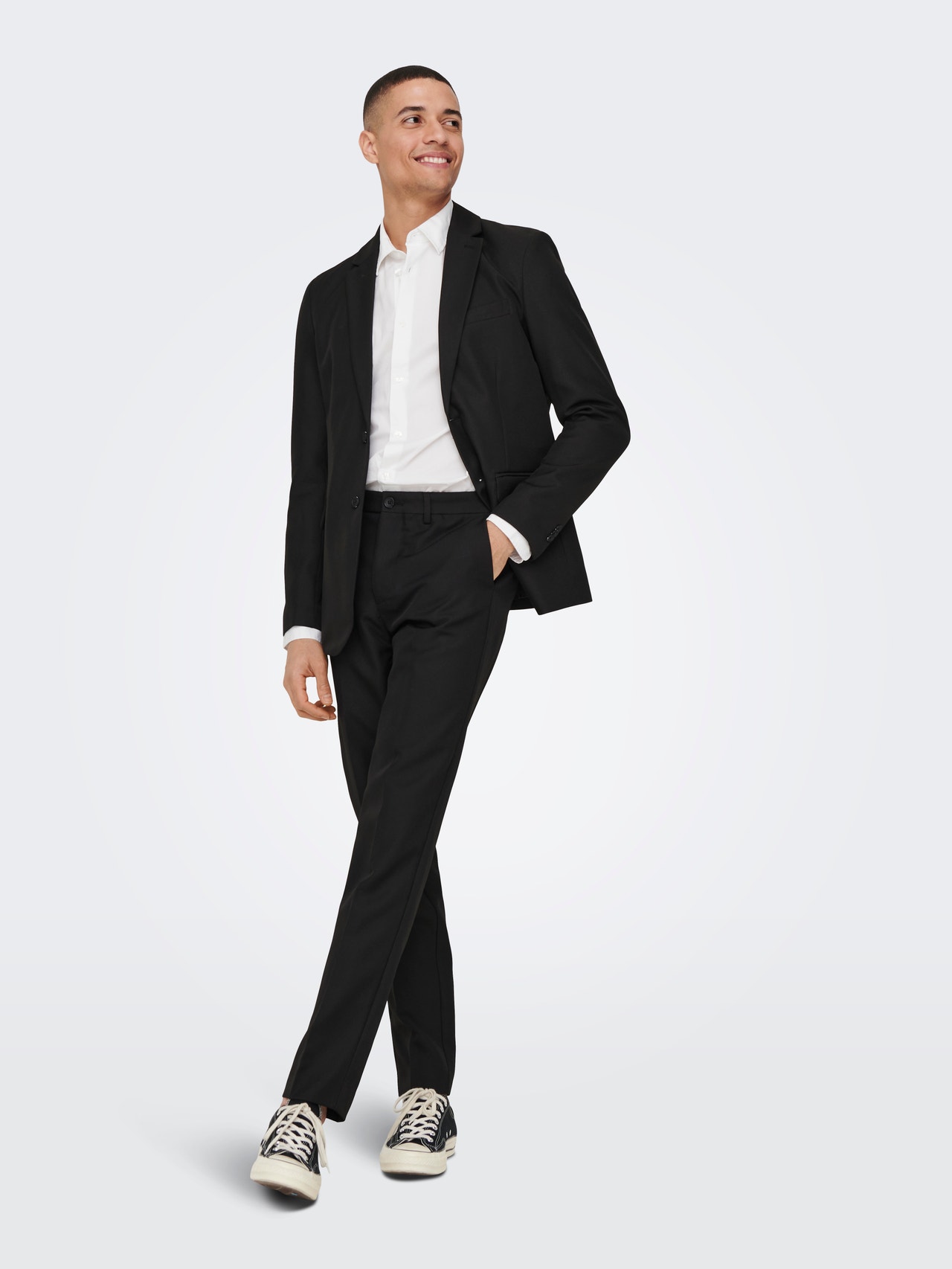 ONLY & SONS Slim Fit Reverse Blazer -Black - 22026197