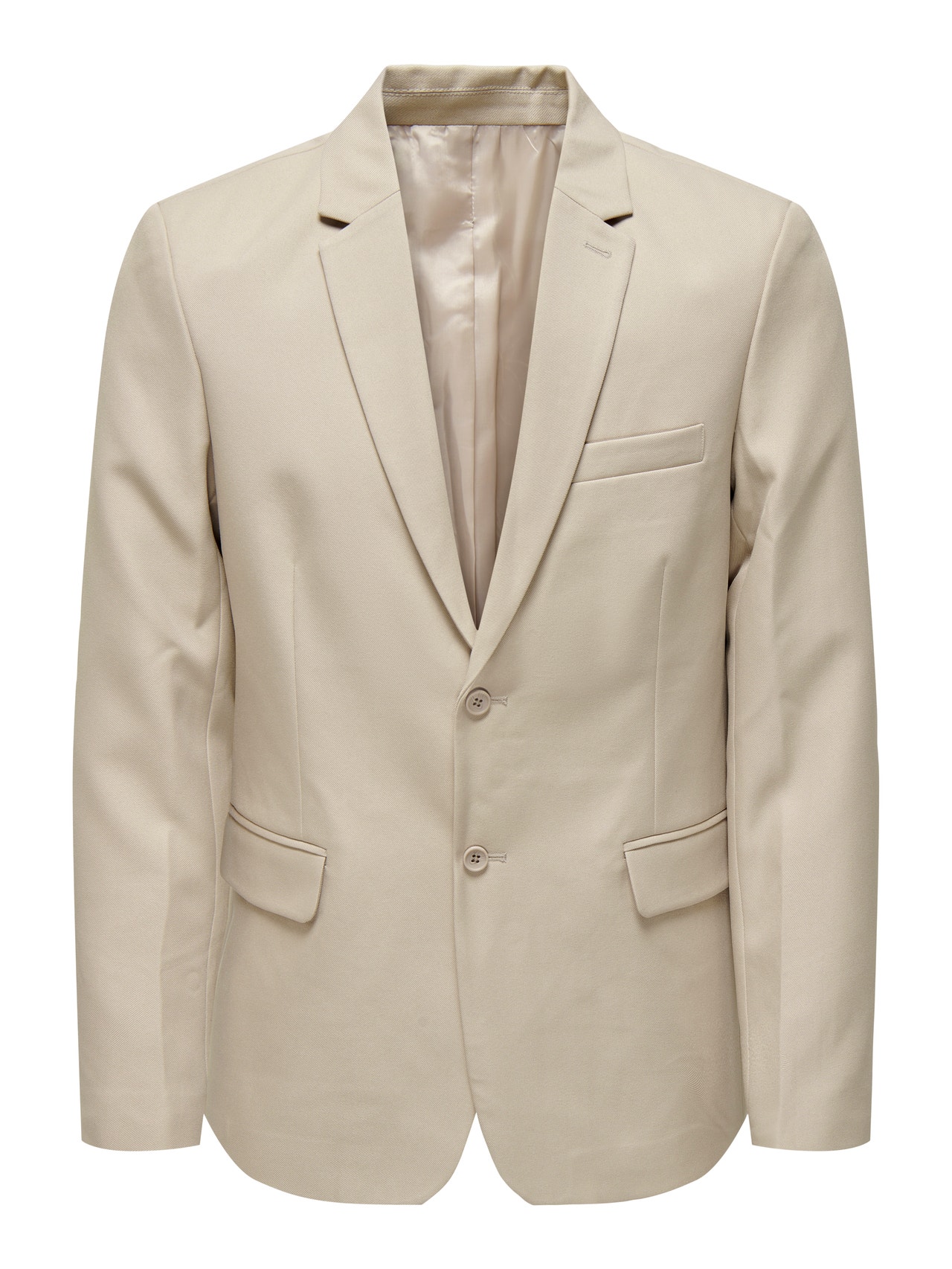 ONLY & SONS Blazers Corte slim Cuello invertido -Beige - 22026197