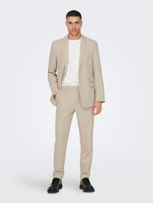 ONLY & SONS Blazers Corte slim Cuello invertido -Beige - 22026197