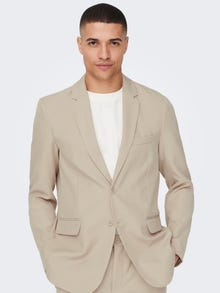 ONLY & SONS Blazers Corte slim Cuello invertido -Beige - 22026197