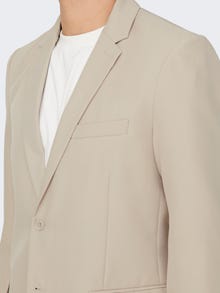 ONLY & SONS Blazers Corte slim Cuello invertido -Beige - 22026197