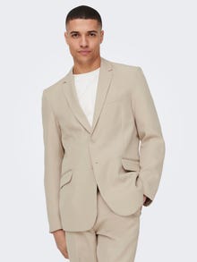 ONLY & SONS Blazers Corte slim Cuello invertido -Beige - 22026197