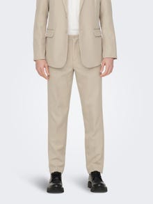 ONLY & SONS Slim Fit Tailored Trousers -Beige - 22026243
