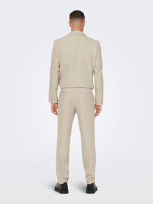 ONLY & SONS Slim Fit Tailored Trousers -Beige - 22026243