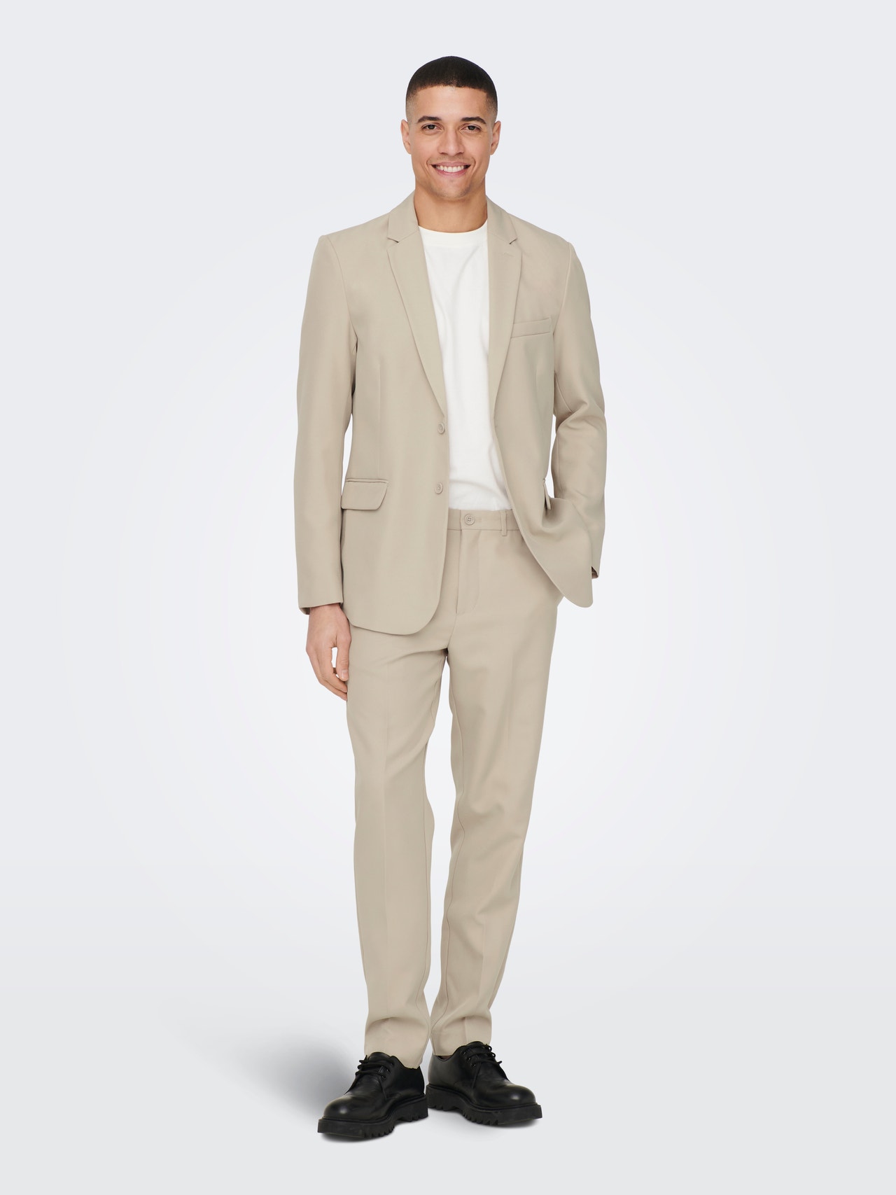 ONLY & SONS Pantalons de tailleur Slim Fit -Beige - 22026243