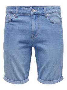 ONLY & SONS Normal passform Normal midja Shorts -Light Blue Denim - 22026249