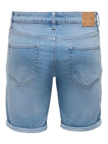 ONLY & SONS Regular Fit Regular rise Shorts -Light Blue Denim - 22026249