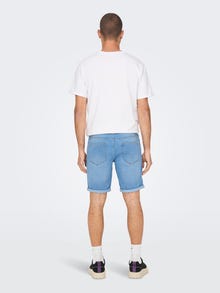 ONLY & SONS Regular Fit Normalt snitt Shorts -Light Blue Denim - 22026249