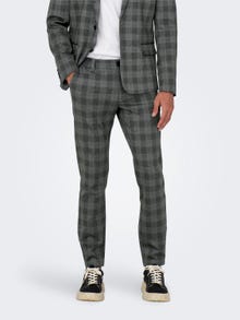 ONLY & SONS Avsmalnande slim fit Medelhög midja Skräddarsydda byxor -Black - 22026266