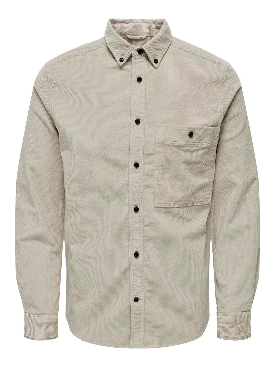 ONLY & SONS Skjotekrave skjorte -Silver Lining - 22026296