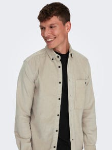 ONLY & SONS shirt collar shirt -Silver Lining - 22026296