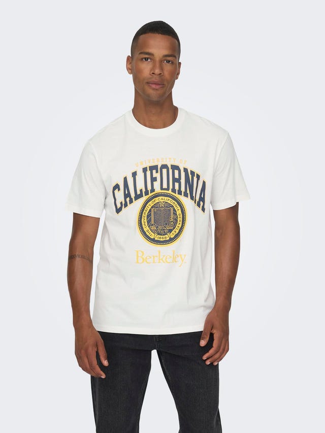 ONLY & SONS T-shirts Regular Fit Col rond - 22026328