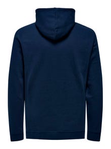 ONLY & SONS Regular Fit Hoodie Sweatshirt -Pageant Blue - 22026331