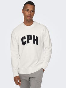 ONLY & SONS Sweat-shirt Regular Fit Sweat à capuche -Cloud Dancer - 22026376