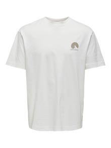 ONLY & SONS Locker geschnitten Rundhals T-Shirt -Cloud Dancer - 22026424